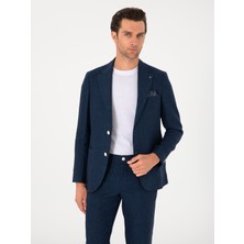 Cacharel Erkek Lacivert Slim Fit %100 Keten Ceket 50306124-VR033