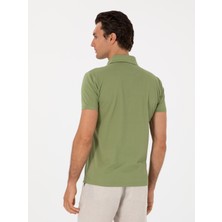 Cacharel Erkek Açık Yeşil Slim Fit Polo Yaka Pamuklu Basic T-Shirt 50300934-VR092