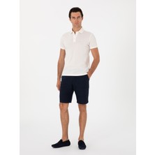 Cacharel Erkek Ekru Slim Fit Polo Yaka Pamuklu Basic T-Shirt 50300934-VR019
