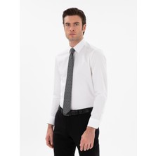 Cacharel Beyaz Slim Fit Klasik Yaka Basic Gömlek 50304037 VR013