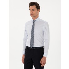 Cacharel Erkek Açık Mavi Slim Fit %100 Pamuk İtalyan Yaka  Basic Gömlek 50270146-VR003