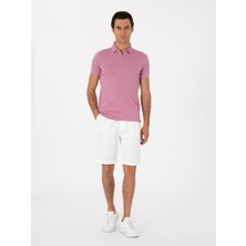 Cacharel Erkek Gül Kurusu Slim Fit Polo Yaka Pamuklu Basic T-shirt 50300934-VR026