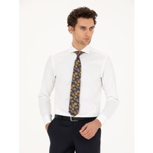 Cacharel Erkek Beyaz Slim Fit Pamuk Klasik Gömlek 50287784-VR013