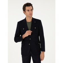 Cacharel Erkek Koyu Lacivert Slim Fit Blazer Ceket 50290826-VR100