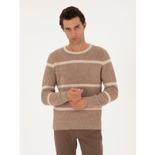 Cacharel Bej Regular Fit Yün Karışımlı Bisiklet Yaka Triko Kazak 50291911 VR011