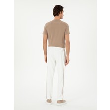 Cacharel Erkek Ekru Regular Fit Düz Paça Eşofman Altı 50300970-VR019