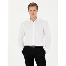 Cacharel Erkek Beyaz Regular Fit Pamuk Gömlek 50280160-VR013