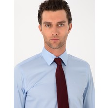 Cacharel Erkek Açık Mavi Slim Fit Pamuklu Klasik Gömlek 50311551-VR003