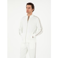 Cacharel Erkek Ekru Regular Fit Tam Fermuarlı Sweatshirt 50300992-VR019