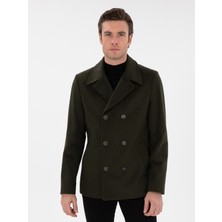 Cacharel Erkek Haki Slim Fit Kaşe Kaban 50293483-VR027