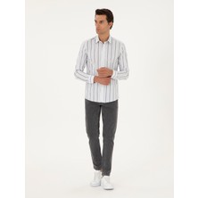 Cacharel Erkek Saks Slim Fit Uzun Kollu Gömlek 50285542-VR032