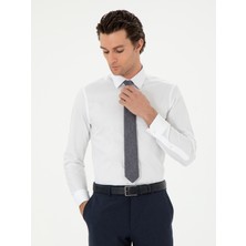 Cacharel Erkek Beyaz Slim Fit Uzun Kollu Gömlek 50308845-VR013