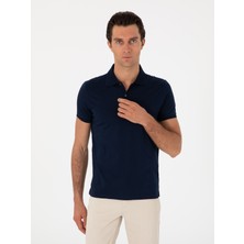 Cacharel Erkek Lacivert Slim Fit Desenli Polo Yaka T-Shirt 50300721-VR033