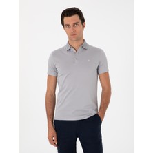 Cacharel Erkek Taş Slim Fit Desenli Polo Yaka T-Shirt 50300690-VR049