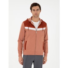 Cacharel Erkek Pas Regular Fit Tam Fermuarlı Kapüşonlu Sweatshirt 50292490-VR040
