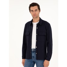 Cacharel Erkek Lacivert Regular Fit Ceket Gömlek 50292995-VR033