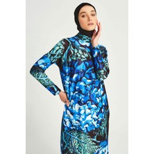 Alfasa 24622 Üstü Desenli Rahat Tesettür Mayo