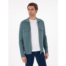 Cacharel Erkek Mint Regular Fit Tam Fermuarlı Triko Hırka 50293769-VR090