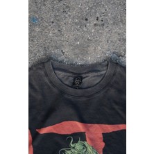 It Chapter Two Baskılı Oversize Yıkamalı T-Shirt
