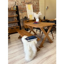Ntconcept Vitra Masif Ahşap Ayaklı Bench (80 cm )