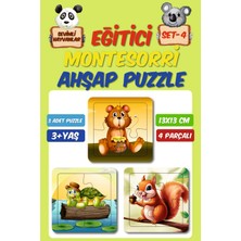 Ahşap 4 Parçalı 3 Set Çocuk Puzzle Set4