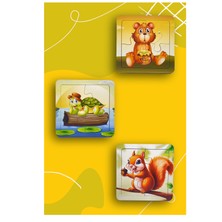 Ahşap 4 Parçalı 3 Set Çocuk Puzzle Set4