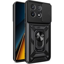 Microcase Xiaomi Redmi K70E Qubec Serisi Kamera Kapaklı Yüzük Standlı KILIF-AL5117
