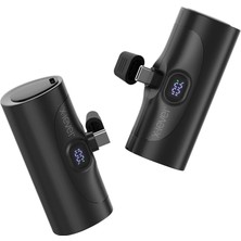 XP2304 20W Pd Fast Hızlı Usb-C / Type-C Soketli Yatay Stand Özellikli Ekranlı Mini Kompakt 5000 Mah Taşınabilir Şarj Aleti Powerbank