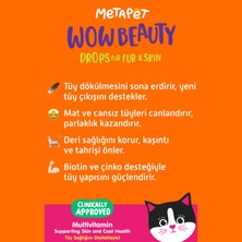 Metapet Tüy Döken Kedilere - Biotin Sağlığı Damlası, Dökülmesi Engelleyici Önleyici, Tüy Dökme için Vitamini