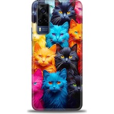 Vivo Y53S Kılıf Hd Baskılı Kılıf + Seramik Tam Kaplayan Ekran Koruyucu 70