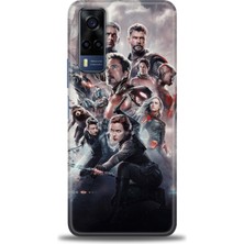 Vivo Y53S Kılıf Hd Baskılı Kılıf + Seramik Tam Kaplayan Ekran Koruyucu 99