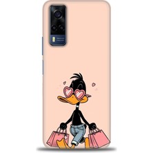 Vivo Y53S Kılıf Hd Baskılı Kılıf + Seramik Tam Kaplayan Ekran Koruyucu 405