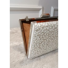 Inca Inci Işleme Detay Dikdörtgen Zincir Askı Detaylı Clutch Gelin Davet Çantası