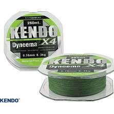 kendo  Dynema 4 Örgü 250MT (Green) Ip Misina