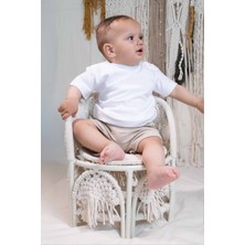 Little Gusto Organik Pamuk Bebek Tişört Beyaz