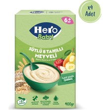 Hero Baby Sütlü 8 Tahıllı Meyveli 400g x4