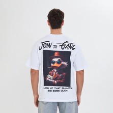 Peç Bakılı Unisex Oversiz T-Shirt