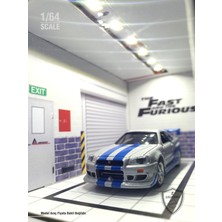 Fast And Furious Diecast LED Işıklı Akrilik Korumalı Stand/diorama 1:64 Ölçek