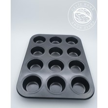 12'li Yanmaz Yapışmaz Muffin Kalıbı – Kek, Cupcake ve Browni Için Fırın Tepsisi