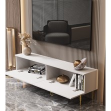 Enwood Andromeda Gold Serisi 140  cm  2 Kapaklı Mdf Tv Ünitesi 140 x 50 x 32  cm