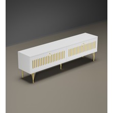 Enwood Andromeda Gold Serisi 140  cm  2 Kapaklı Mdf Tv Ünitesi 140 x 50 x 32  cm
