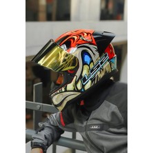 Ls2 Rapıd 2 Race Spox Kırmızı-Gri Kask