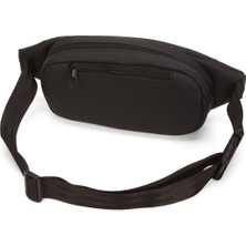 Erkek Siyah Deri Crossbody Çapraz Göğüs Omuz ve Bel Çantası NEW333