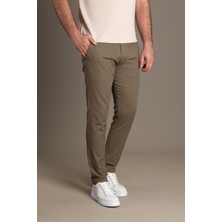 Zeki Özer Erkek Haki Keten Pantolon