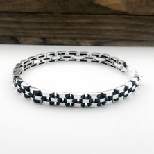 925 Ayar Gümüş Saat Kordonu Erkek Bileklik