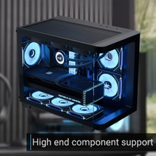 Aero Cool P300C 3X12CM Mirror A-Rgb Fanlı, Panoramik Tempered Panel, Matx Bilgisayar Kasası (AE-P300C-BK)