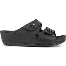 Muya Purita Anatomik Taban Dört Mevsim Kadın Terlik Siyah