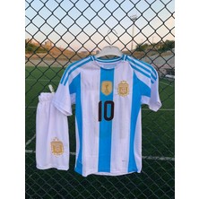 Arjantin Lionel Messi Yeni Sezon Çocuk Forması 4lü Set Çorap-Bileklik Hediyeli ASF11