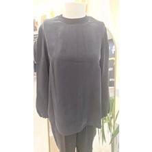 Misswhence 37019 Ipek Kısa Tunik Siyah