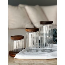 3’lü Akasya Kapaklı Kavanoz Seti | 500 ML+700 ml +1000 ml
